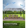 12x14 Ft Lean to Gazebo for Patio, Wall-Mounted Hardtop Gazebo with Aluminum Frame and Sloped Polycarbonate Roof for Deck, Backyard - 2 of 4