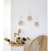 Aoibox Set of 3 Mini Macrame Wall Hangings, Boho Christmas Tree Decor, Woven Art for Nursery, Bathroom, Bedroom, Living Room, Dorm, 3.5''W x 4''H - 2 of 4