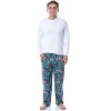 Jurassic Park Mens' Dinosaur Film Logo Tropical Sleep Pajama Pants Green - 2 of 4