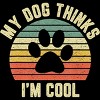 Men's Design By Humans My Dog Thinks I'm Cool Shirt Funny Dog Lover Retro By BaoMinh T-Shirt - 2 of 4
