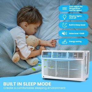 6,000/8,000/10,000/12,000 BTU Smart Window Air Conditioner With Remote Control & WIFI & Dehumidifier & Energy Saving - 1 of 4