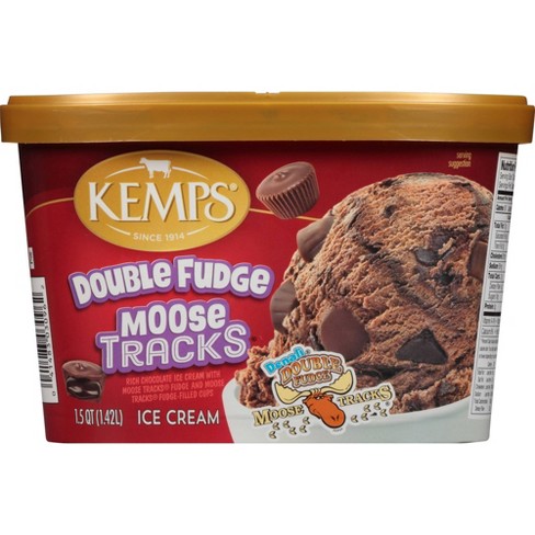 Kemps Double Fudge Moose Tracks Ice Cream - 48oz