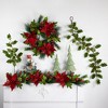 Northlight 31" Glittered Holly with Berry Christmas Spray - 2 of 4