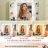 FDW Vanity Desk Makeup Vanity With Large Mirror And 3 Color Light Options Dressing Table Set With Adjustable Power Strip hair dryer holder 2 Drawers - 4 of 4