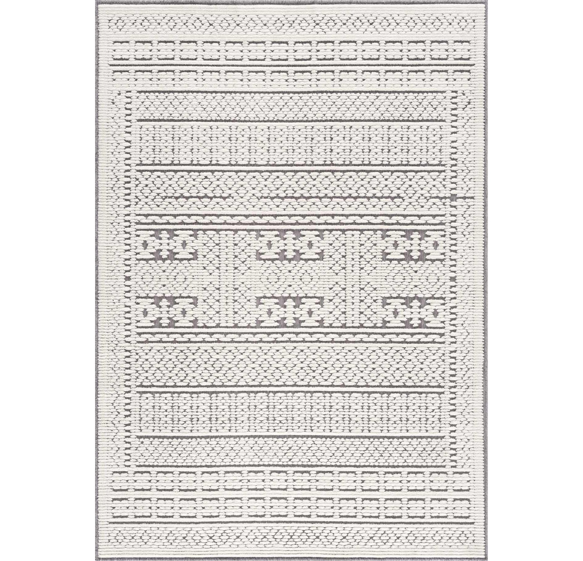 Hauteloom Rectangle Area Rug   Off White