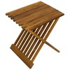 Nordic Teak Natural Folding Stool with Horizontal Slats - 2 of 4