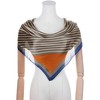 Elerevyo Women's Striped Satin Square Silk Scarves Neckerchief 35.4"x35.4" - 2 of 4