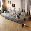 MAYEERTY 107" Cloud L-Shape Sofa Gray - 107" Gray L-Shape, Corduroy, No Assembly, Fits Small Apartment - 3 of 4