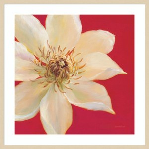 Amanti Art Contemporary Clematis by Danhui Nai Wood Framed Wall Art Print - 1 of 4