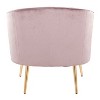 CAVINAS Velvet Accent Chair with Pleated Waves Backrest and Metal Legs,Modern Upholstered Living Room Chairs,Reading Chairs for Living Room - 3 of 4