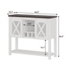 Coffee Bar Cabinet, Farmhouse Sideboard Buffet Cabinet with Sliding Barn Doors, Wine Racks, Open Storage Shelf - 2 of 4