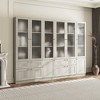 FUFU&GAGA Grey Modular Combination Decorative Cabinet, Any combination can be assembled, Frosted Glass Door, Create Elegant Home Space - 2 of 4