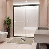 56"-60"Wx72" H Semi-Frameless Double Sliding Shower Door, Bypass Shower Door, 1/4" (6mm) Thick SGCC Tempered Glass Door With Explosion-Proof Film - 3 of 4