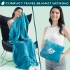 PAVILIA Travel Blanket Pillow Set, Airplane Portable Throw with Arm Hole Compact Soft Bag, Flight Plane Car Travel Gift - 3 of 4