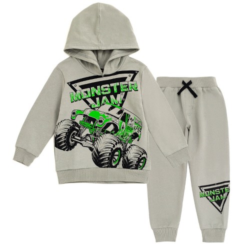 Sweatshirt - Gray melange/monster trucks - Kids