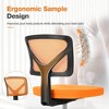 Grungis Office Chair with Thick Foam Cushion,Mesh Armless Desk Chair Low-Back Computer Chair for Adult,Student - 3 of 4