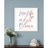 HomeRoots Live Life in Full Bloom White Framed Print Wall Art - 2 of 3