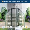 6X4FT Polycarbonate Greenhouse with Aluminum Frame, Polycarbonate Greenhouse for Outdoors, Greenhouses with Ventilation and Rain Gutter - 2 of 4