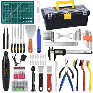 Aoibox 135PCS 3D Printer Tools & Accessories Kit with Tool Box, Nozzle Cleaning Kit, Electric Polishing Machine, Deburring Tool, Sanding Pens - 1 of 4