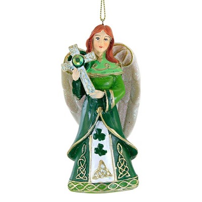4.0 Inch Irish Angel Orniment Christmas St. Patrick Tree Ornaments