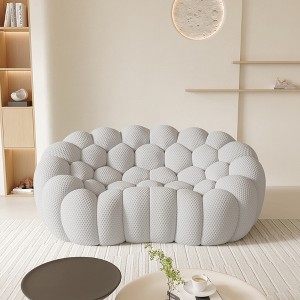 WJSHome 79.53'' Modern Bubble Sofa, Comfy Upholstered Loveseat Sofa, Lazy Floor Curved Couch for Living Room, Apartment, Small Space - 1 of 4