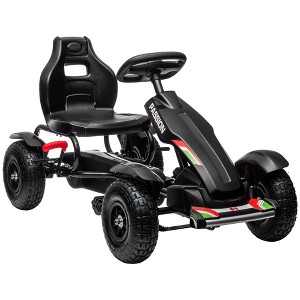 Aosom Kids Pedal Go Kart, Outdoor Ride on Toys with Adjustable Seat, Handbrake, 4 Non-Slip Rubber Wheels for Boys & Girls Aged 5-12 Years Old - 1 of 4