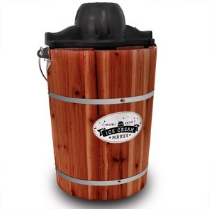 Elite Cuisine 6qt Old Fashioned Vintage Electric Ice Cream Maker Machine - 1 of 4