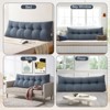 Soft Wedge Teddy Velvet Headboard Pillow w/ Side Pocket - PP Cotton Filled, Triangular Backrest Cushion for Dorm Bed - 2 of 4