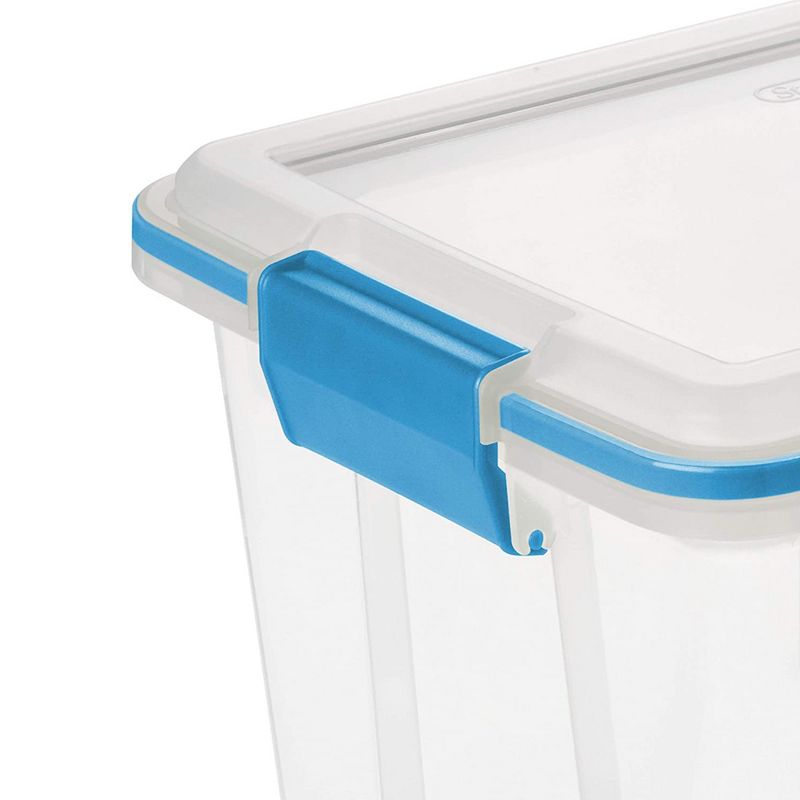 Sterilite 20 Quart Stackable Clear Plastic Storage Tote Container with Clear Gasket Latching Lid for Home and Office Organization, Clear, 3 of 7