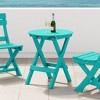 WestinTrends Malibu HDPE Outdoor 24.5 Inch Round Portable Folding Patio Dining Table - 2 of 4