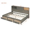 1pc Wooden Daybed, Solid Wood Frame with USB Ports and 3 Storage Drawers, No Box Spring Required - Baofuwish - 4 of 4