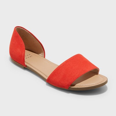 womens red sandals