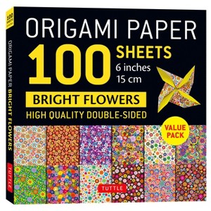 Origami Paper 100 Sheets Bright Flowers 6 (15 CM) - by  Tuttle Studio (Loose-Leaf) - 1 of 1