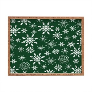 Iveta Abolina Silent Night Green Rectangular Tray -Deny Designs - 1 of 2