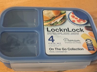 Locknlock On The Go Divided Food Container With Sauce Cup - 51oz