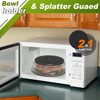 Itopfox Microwave Food Cover and Mat, Large Vented Collapsible Splatter Guard Dish Plate Lid & Silicone Round Kitchen Mat, 4 in 1 - 2 of 4