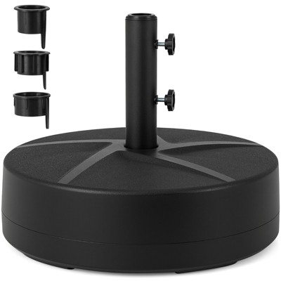 Tangkula 20" Outdoor Umbrella Base Patio Umbrella Weighted Base w/3 Adapters fit 1.89"/1.5"/1.42" Poles