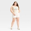 Women's Star Spangled Bombshell Halter Graphic Tank Top - Off White - 3 of 3