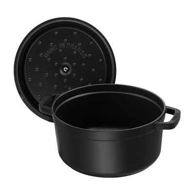 Black Enameled Cast Iron 5.5-qt Round Dutch Oven