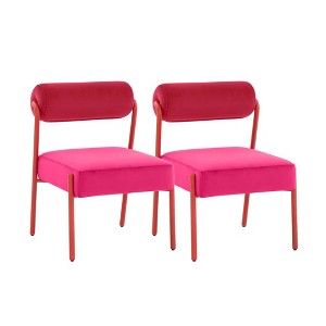 TOV Furniture Jolene Velvet Dining Chair - Set of 2 Pink - 1 of 4
