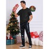 INSPIRE CHIC Men's Metallic Short Sleeved Club Rave Party Sequins Sparkly T-Shirt - 2 of 4