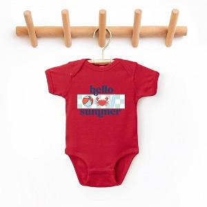 The Juniper Shop Hello Summer Checkered Baby Bodysuit - 1 of 2