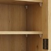 LunaLulinlk 24.8''Glass Door Vintage Double Door Wall Cabinet With Three Tiers of Storage With Towel Rack - 2 of 4