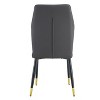 CAVINAS Modern PU Leather Dining Chair, Kitchen Side Chair with Curved Back and Metal Legs - 3 of 4