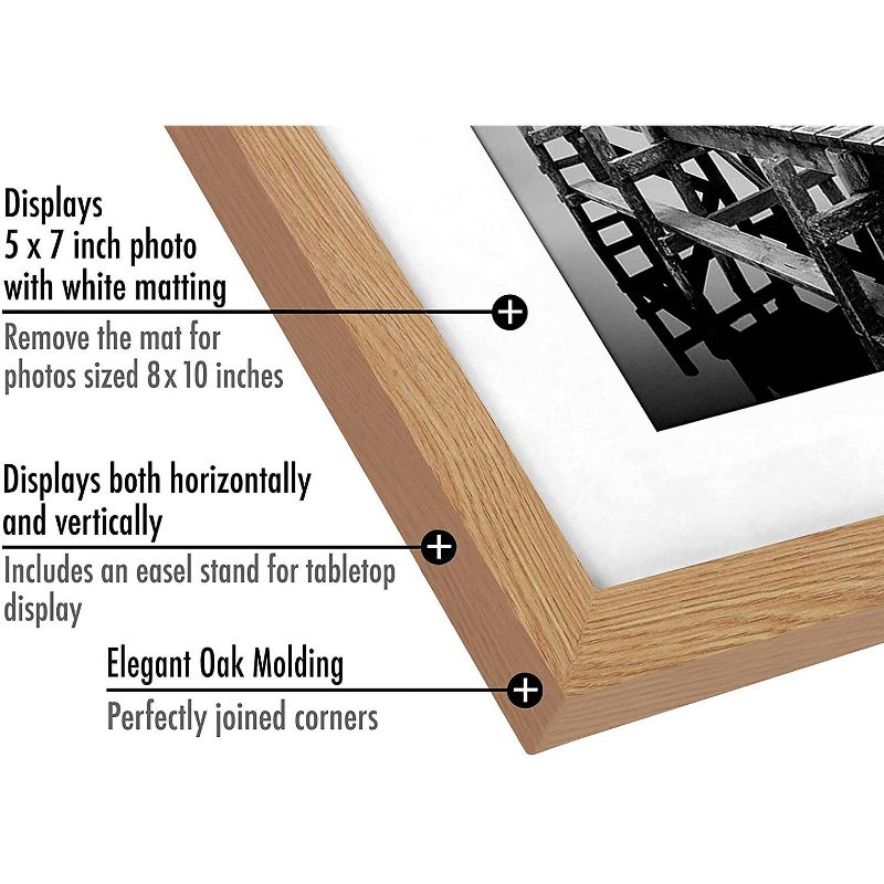 Americanflat Picture Frame with tempered shatter-resistant glass - Available in a variety of sizes and styles, 3 of 5