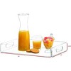 Tea Serving Tray with Handles - Coffee Table Tray - Clear Acrylic Breakfast Tray with Handles - HomeItUsa - image 2 of 2