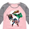 Girls' - Marvel - Avengers Birthday 6 Shirt Tail Raglan Graphic T-shirt - 2 of 4