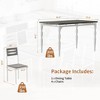 Industrial 5-Piece Dining Table Set for 4 with Cushioned Chairs – Kitchen Table Set with Spiral Leg Design Table & Chairs - 2 of 4