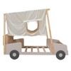 YOOCOZZ Full & Twin Size Wood Car Bed with Pillow, Ceiling Cloth, and LED - 4 of 4