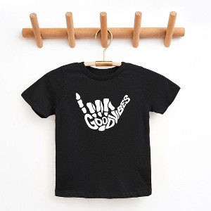 The Juniper Shop Good Vibes Skeleton Toddler Short Sleeve Tee - 1 of 2